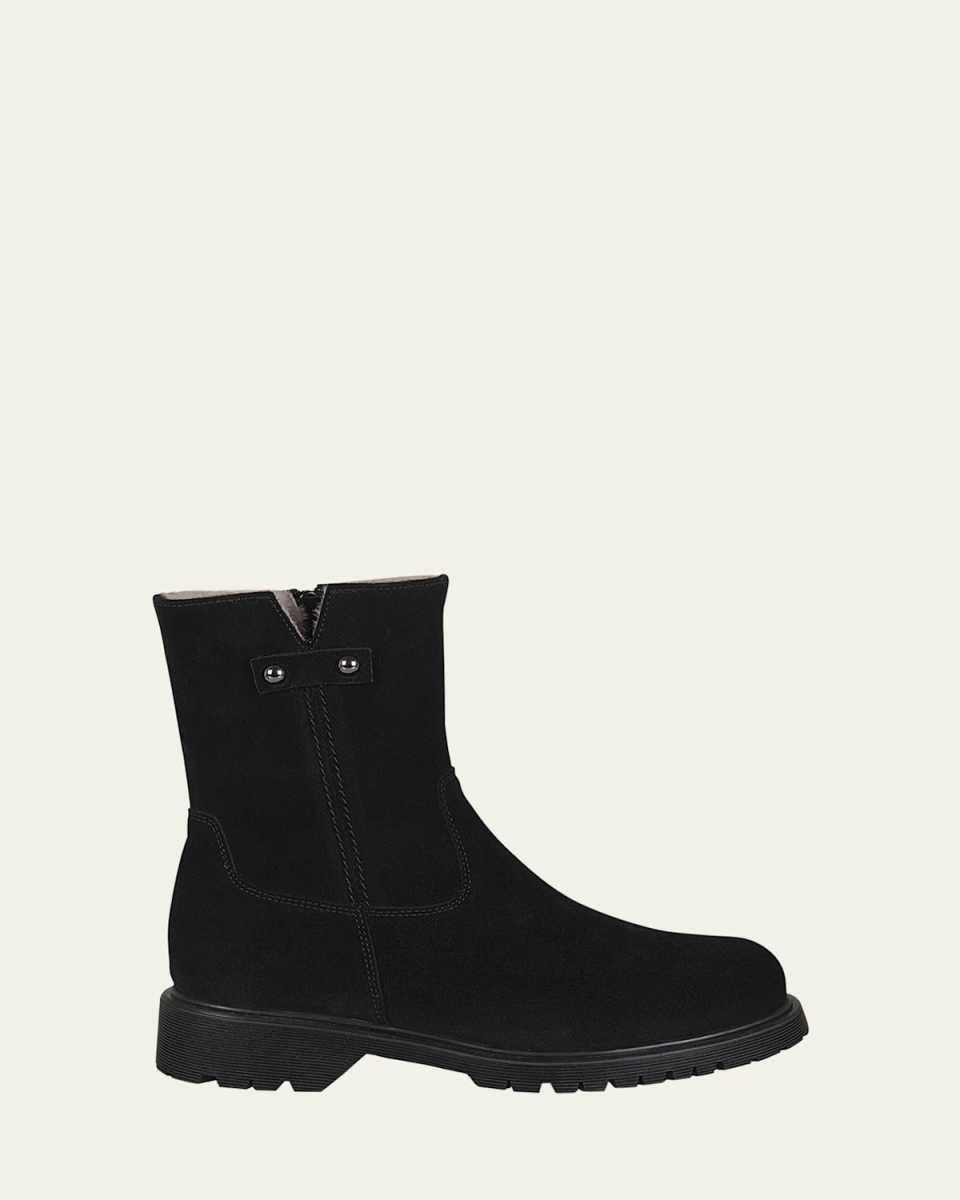 Hunter Suede Shearling Winter Boots